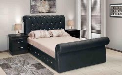 Bedroom Suite - Sleigh Bed With Pedestals