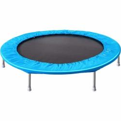 Adepoy MINI Trampoline Rebounder Foldable Fitness Trampoline With Safety Pad Stable & Quiet Exercise For Kids Adults Indoor garden Workout 42" Blue Max 180 Lbs