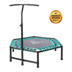 Turquoise Rebounder Dynamic Bounce Hex MINI Trampoline Spring Free Bungee With Handle