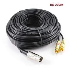 Cablesonline 25FT 7-PIN Din Male To 2-RCA Male Professional Grade Audio Cable For Bang & Olufsen Naim Quad...stereo Systems BO-2725K