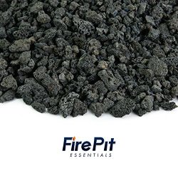 Fire Pit Essentials Black 3 8 Inch Lava Rock Fireproof And