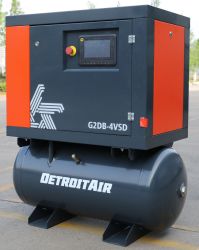 Air Compressor Detroit Rotary Screw 4HP 3KW 220V Energy Saving Variable Speed Drive