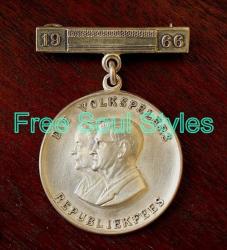 Rare Silver 1966 Republiekfees Medal Celebrating 5 Years Of The Republic Of South Africa