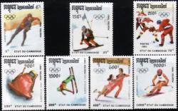 Olympics Winter Albertville 1992 1152-8 Cambodia 1991 Mnh Complete Set