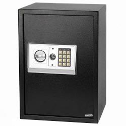 Electronic Digital Safe Box Home Business Security Keypad Lock Electronic Digital Steel Safe Black Box E50EA Black