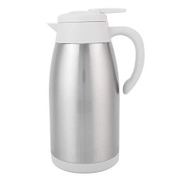 2000ML Stainless Steel Thermal Insulated Vacuum Jug Pot For Hot Cold Water Coffee Milk Silver Moon