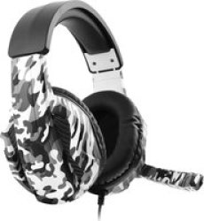 PS5 7250 Headphones For PS5- Black And White Camouflage