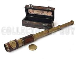 Brass & Leather Sailor Look Antique Sea Marine Telscope By Collectibles Buy