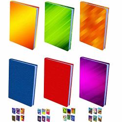 Stretchable Book Cover Jumbo Value Pack 6 Solid Prints