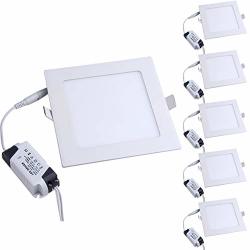 5 Pack 3W LED Panel Light 3"X3" Pocketman Flat Square Ultra Thin LED Recessed Ceiling Downlight Warm White 3000K 85V-235V 280 Lumens