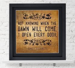 Emily Dickinson Classic Inspirational Quote Motivational Art Print. Vintage Style Literary Art Print For Classroom Library Home Or Dorm