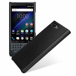 Tetded Premium Leather Case For Blackberry KEY2 Le Snap Cover Nappa Black