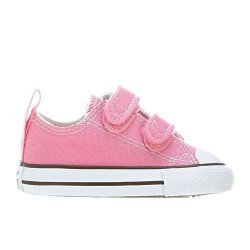 Converse Kids Baby Girl's Chuck Taylor 2V Ox Infant toddler Pink Sneaker 5 Toddler M