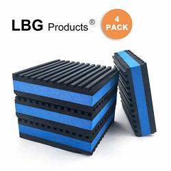 Lbg Products Rubber Anti-vibration Isolator Pads Heavy Duty Blue Eva Pad For Air Conditioner Compressors Hvac Treadmills Etc 3" X 3" X 7 8"