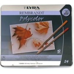 Lyra Rembrandt Polycolor Fine Arts Coloured Pencils Metal Box Of 24 Assorted Colours