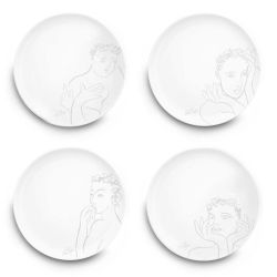 Carrol Boyes Side Plates Set Of 4 - Sketchbook Grey