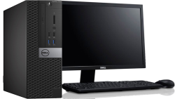 Refurbished Dell Optiplex 7040 Mini-Tower 19" Intel Core i5 Desktop PC Bundle