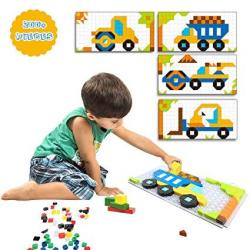 Pickwoo 200+ Pieces Tetris Puzzles For Toddler Age 4 5 6 Pattern Blocks Set Early Educational Toys Creative Mosaic Jigsaw Puzzle Intelligence Stem