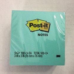 Post-it Super Sticky Notes 3 X 3-INCHES Green 5-PADS PACK