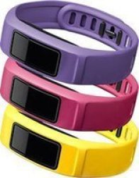 Garmin Energy Replacement Bands For Vivofit 2 Large Pack Of 3 Canary Pink And Violet