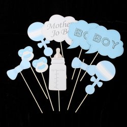 10pcs Baby Shower Photo Booth Props Party Girl & Boy Party Decoration