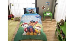 Paw Patrol 3 Pcs Twin Single Size %100 Cotton Duvet Cover Set Bedding Linens Comforter Sold Separately Not In This Set