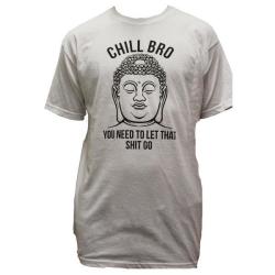 Chill Bro White Mens T-Shirt - M