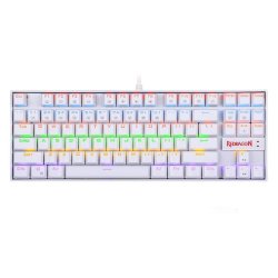 Redragon Kumara Mechanical 87 Key|rgb Backlit Gaming Keyboard - White