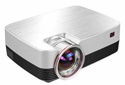 MINI Projector - Upgraded Projector +50% Lumens LED Full HD MINI Portable Projector 120" Big Display Projector Support 1080P-30 000 Hour Multimedia Home Theater Lcd Video Projector