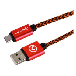 Amplify Pro Linked Series Micro USB Braided Cable - Black red - 2M