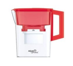 Aqua Optima Water Jug With 30 Day Filter Plastic Red 2.1L Compact