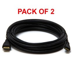 Pack Of 2 HDMI To MINI HDMI 1.3 Digital Video Cable Digital Camcorder And Minidv - 15FT