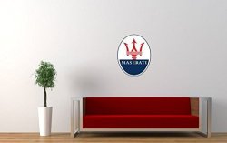 Large Maserati Wall Sticker Logo 15"X18