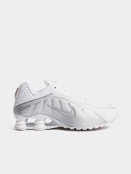Nike Women&apos S Shox R4 White silver Sneaker