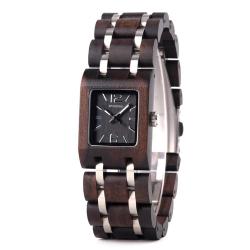 Elegant Square Dial Women's Wooden Watch - S03-1