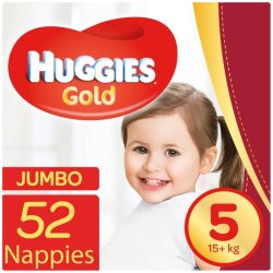 Huggies Gold - Size 5 Jumbo Pack - 52'S