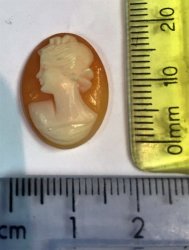 Cameo- Hand Carved Shell 20 X 15MM