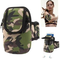 Camouflage Pattern Thicken Nylon Fabric Double Layers Sports Armband Case For Samsung Galaxy S Iv...