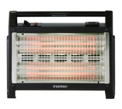 Safeway Large 4 Bar Heater With Humidifier Heater Black