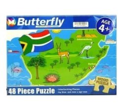 48 Piece A4 Wooden Puzzle South Africa