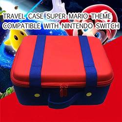 Walmeck- Travel Carrying Case Compatible With Nintendo Switch System Eva Hard Shell Handbag For Nintendo Switch Console Joy-con Controller Accessories