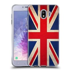 Head Case Designs Great Britain British Vintage Flags Soft Gel Case For Samsung Galaxy J4 2018