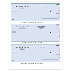 Checksimple 3-PER-PAGE Business Checks Unlined Checks - Compatible With Intuit Quickbooks Software 500 Qty - Custom