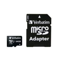 Verbatim Micro Sd Sdxc 64GB Class 10 Card With Adaptor