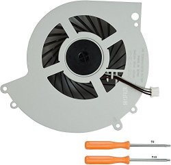 Rinbers Internal Cpu Gpu Cooling Cooler Fan Replacement Part For Sony Playstation 4 PS4 CUH-1200 CUH-12XX Series Console 500GB KSB0912HE With Tool Kit
