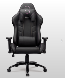 Cooler Master Caliber R2 Gaming Chair Black Recline Height Adjust Head And Lumbar Pillows Premium Materials Ergo