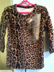 Leopard Print Long Sleeve Top For Girls 5-6 Years