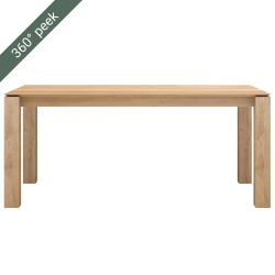 Oslo Dining Table - 4 Seater Rectangular American Oak Clear Varnish