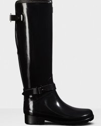Hunter - WOMEN's Original Refined Adjustable Tall Gloss Boot - Black