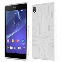 Sony Xperia Z3 Case Cruzerlite Bugdroid Circuit Case Compatible For Sony Xperia Z3 - Retail Packaging - White